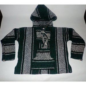 Mexican Baja Rug Beach Hoodie Youth 6 Stripe Boho‎ Hippie Pullover sweatshirt b5